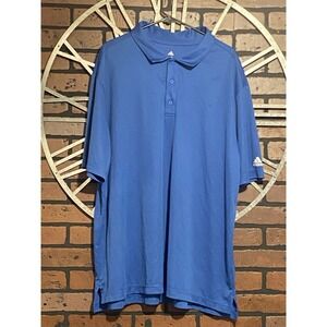 Men's Adidas Short Sleeve Golf Polo Shirt Blue Size 3XL